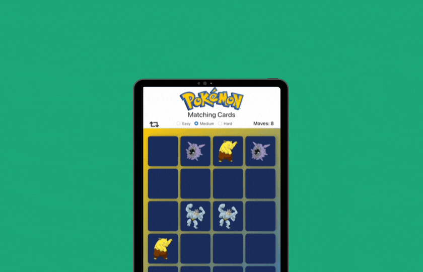Pokémon Matching Cards (Capstone Project)